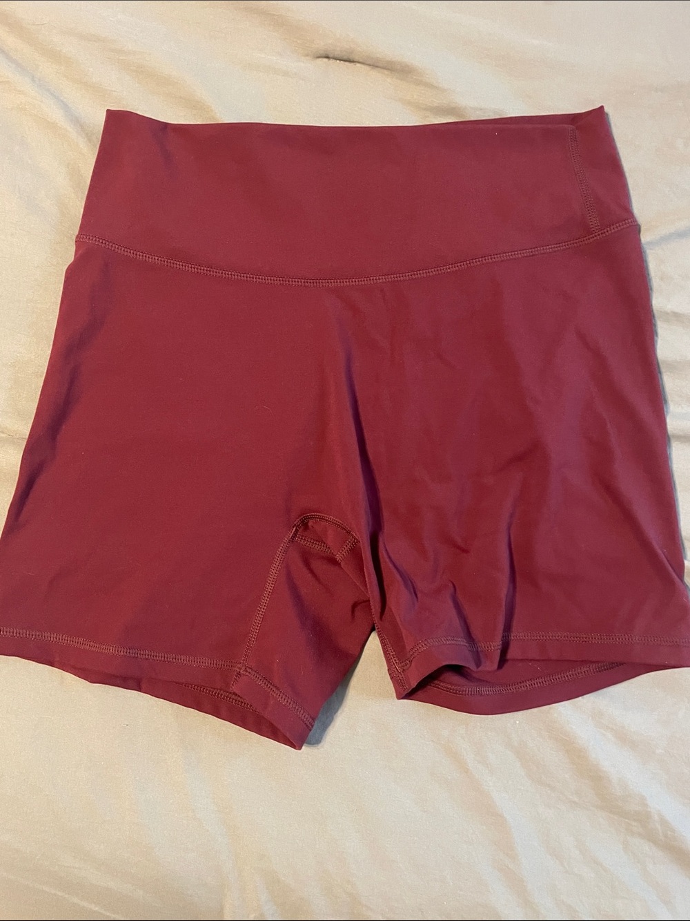 Women’s High-Rise Maroon Active Shorts